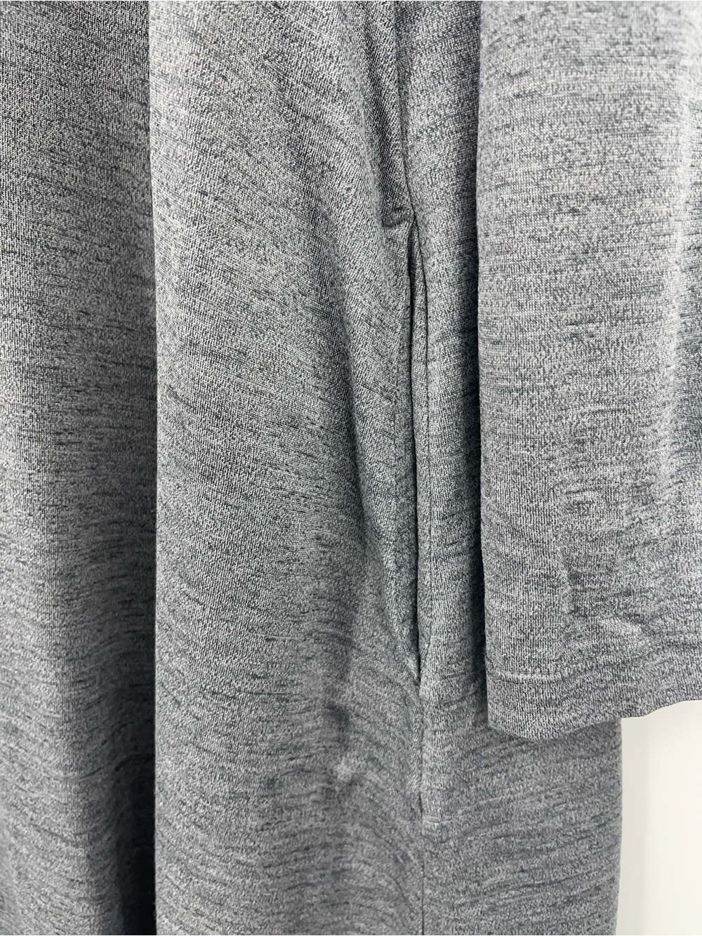 Wool& Rowena swing dress charcoal gray 0690 merino wool long sleeve medium - Picture 5 of 10